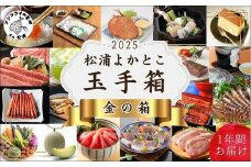 松浦よかとこ玉手箱★2025金の箱【定期便】 ( 海の幸 山の幸 詰め合わせ 定期便 美味しい 海産物 野菜 果物 米 肉 果物 松浦市 )【T00-005】