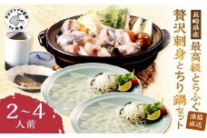 漁協直送！贅沢に刺身を味わう とらふぐ刺身とちり鍋セット2～4人前( とらふぐ トラフグ ふぐ フグ 河豚 刺身 ふぐ刺し フグ刺し 鍋 ちり鍋 ふぐちり 直送 松浦市 )【D5-011】