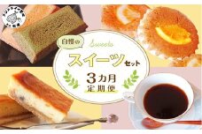 【全3回定期便】自慢のスイーツセット( 定期便 スイートポテト チーズスティック コーヒー マドレーヌ フィナンシェ タルト 食べやすい お菓子 スイーツ おやつ 店主こだわり自家焙煎 )【D9-004】