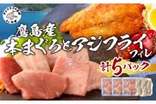 鷹島産本まぐろ食べきりサイズ・鷹島のアジフライ(フィレタイプ)セット ( 本まぐろ マグロ 鷹島産本まぐろ アジフライ あじ フィレタイプ ) 【B2-164】