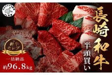 [一括納品]【和牛セレブ】長崎和牛半頭分買い （ 長崎和牛 和牛 セミオーダー 焼肉 すき焼き）【Y00-001】