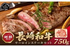 【A4～A5】長崎和牛サーロインステーキセット 750g(250ｇ×3枚)( 肉 牛肉 牛 長崎和牛 国産牛 サーロイン ステーキ ステーキ肉 お取り寄せ プレゼント ギフト 送料無料 人気 美味しい 返礼品 おすすめ )【C4-029】