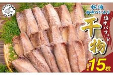 松浦・潮風のたより 塩サバフィレ一夜干し15枚入り( 魚 干し物 サバ 海鮮 干物 おすすめ 人気 セット ひもの さば 詰め合わせ 国産 )【A8-038】