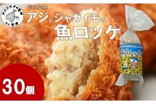 長崎県松浦産アジとジャガイモの魚ロッケ 30個 ( あじ アジ じゃがいも ジャガイモ 魚ロッケ コロッケ 冷凍 松浦市 )【B9-026】