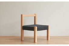 対馬ヒノキ キッズチェア ( ブラック )《対馬市》【家具製作所kiiro】 チェア 椅子 家具 ヒノキ [WAL013]