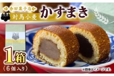 対馬小麦 かすまき 1箱（6個入）《対馬市》【春田菓子店】 小分け 和菓子 菓子 スイーツ カステラ [WCA008]
