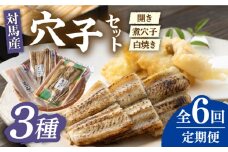 【全6回定期便】対馬 穴子 セット 500g《対馬市》【海風商事】国産 九州 長崎 煮穴子 白焼き [WAD039]冷凍 あなご 食べ比べ 白焼き 贈り物 ギフト 煮穴子 おかず もう1品 人気  定期便 毎月届く