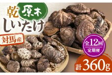 【全12回定期便】対馬産 原木 乾 しいたけ 360g《対馬市》【永留しいたけ農園】肉厚 しいたけ シイタケ 椎茸 乾燥しいたけ 干ししいたけ [WAJ015]