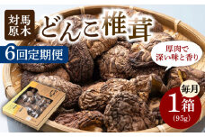 【全6回定期便】対馬 原木 どんこ椎茸 95g《対馬市》【うえはら株式会社】 対馬産 肉厚 しいたけ 乾燥 きのこ 贈り物 [WAI040]