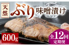 【全12回定期便】天然 ぶり 味噌漬け《対馬市》【うえはら株式会社】対馬産 ブリ 天然ブリ 魚 新鮮 冷凍 [WAI038]