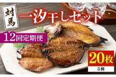 【全12回定期便】対馬 一汐干し お魚 セット 5種20枚 詰め合わせ《 対馬市 》【 うえはら株式会社 】新鮮 アジ 穴子 カマス 連子鯛 干物 海産物 朝食 冷凍 [WAI071]