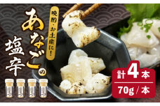 べっぴんあなご の 塩辛 4本セット《対馬市》【桐谷商店】 オリーブオイルで食べる 新鮮 しおから アテ おつまみ 焼酎 日本酒 ビール 晩酌 珍味 [WAQ007]
