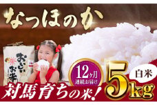 【全12回定期便】対馬産 なつほのか 5kg 《対馬市》【農事組合法人 樫椎小原】 白米 米 お米 ご飯 ごはん  5kg 5キロ 産地直送 ランキング 送料無料 贈答用 定期便 [WCQ003]