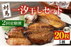 【全2回定期便】対馬 一汐干し お魚 セット 20枚《 対馬市 》【 うえはら株式会社 】新鮮 アジ 穴子 カマス 連子鯛 干物 海産物 朝食 冷凍 [WAI115]