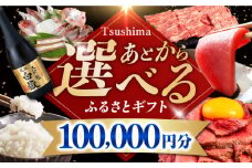 【あとから選べる】対馬市ふるさとギフト 10万円 分 《対馬市》 離島 米 肉 魚介 海鮮 木工品 常温 冷蔵 冷凍 [WZZ016]