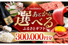 【あとから選べる】対馬市ふるさとギフト 30万円 分 《対馬市》 離島 米 肉 魚介 海鮮 木工品 常温 冷蔵 冷凍 [WZZ018]