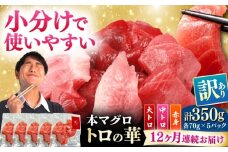 【全12回定期便】訳あり！対馬産 本マグロ 切り落とし 350g（5パック） ≪対馬市≫【桐谷商店】 トロの華 冷凍 新鮮 海鮮 小分け マグロ [WAQ022]