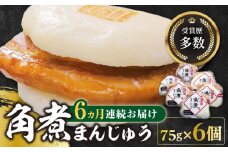 【全6回定期便】長崎 角煮 まんじゅう 6個(1袋)【岩崎本舗】《対馬市》冷凍 角煮 角煮まん 個包装 豚まん [WBC008]