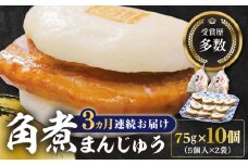 【全3回定期便】長崎角煮まんじゅう5個(2袋)【岩崎本舗】冷凍 角煮 角煮まん 個包装 豚まん [WBC011]