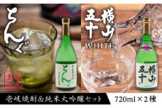 お酒 飲み比べ 純米大吟醸 横山五十720ml  麦焼酎 ちんぐ720ml セット 《壱岐市》【天下御免】[JDB033] 17000 17000円