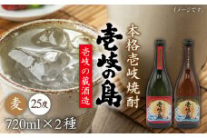 麦焼酎 お酒 飲み比べ 壱岐の島 伝匠 壱岐の島 25度 720ml 2本セット 《壱岐市》【天下御免】[JDB055] 麦焼酎 むぎ焼酎 お酒 飲み比べ 13000 13000円