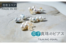 真珠 ピアス 双子真珠のピアス ペア《壱岐市》 【TSUKINO PEARL】 [JDX003] 167000 167000円 