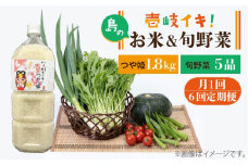 【全6回定期便】壱岐産米つや姫1.8kg・ 旬の野菜5品 《壱岐市》【壱岐市農業協同組合】 [JBO051] 野菜 やさい セット 米 お米 ご飯 お弁当 詰め合わせ 旬 新鮮 鮮度 夏野菜 定期便   96000 96000円