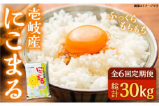 【先行予約】【全6回定期便】壱岐産米 にこまる 5kg【2025年11月中旬以降順次発送】 《壱岐市》【壱岐市農業協同組合】 [JBO054] 米 お米 ご飯 ごはん 白米 お弁当 新米 朝食 常温 定期便   96000 96000円
