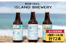 【全12回 定期便 】クラフトビール 地ビール  6本 詰め合わせ（3種類×2本）【ISLAND BREWERY】 《 壱岐市 》[JED020] 204000 204000円