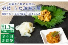 【全6回定期便】壱岐 うに 珍味 3本セット 【下久商店株式会社】[JBZ032] 102000 102000円