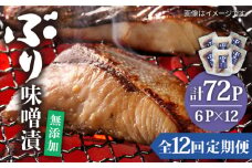 【全12回定期便】ブリ味噌漬  ブリ ぶり 味噌漬 味噌漬け 壱岐市 定期便 [JAH040] 156000 156000円