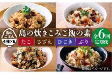 【全6回定期便】島の炊き込みご飯の素   炊き込みご飯 たき込みご飯 たこ さざえ ひじき ブリ セット 詰め合わせ 定期便 [JAH069] 66000 66000円