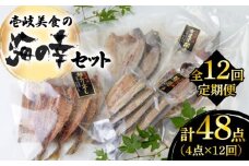 【全12回定期便】壱岐美食の海の幸セット [JBU020] 干物 刺身 アジ イカ カマス 168000 168000円