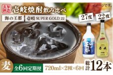 【全6回定期便】壱岐スーパーゴールド22度と海の王都のセット [JDB205] 90000 90000円