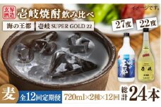 【全12回定期便】壱岐スーパーゴールド22度と海の王都のセット [JDB206] 180000 180000円