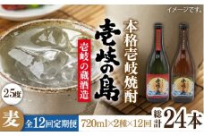 【全12回定期便】壱岐の島 伝匠 と 壱岐の島 25度 720ml 2本入りセット [JDB233] 156000 156000円