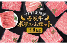 【全6回定期便】 壱岐牛ボリュームセット 約8kg 《壱岐市》【土肥増商店】 長崎 壱岐産 黒毛和牛 牛肉 ステーキ しゃぶしゃぶ 食べ比べ [JDD031] 366000 366000円 