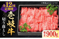 【全12回定期便】 特選 壱岐牛 切り落とし 900g 《壱岐市》【太陽商事】 [JDL033]  肉 牛肉 切り落とし 切落し 切り落し すき焼き しゃぶしゃぶ 赤身 うす切り 薄切り 定期便 264000 264000円 24万円