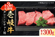 【全3回定期便】 特選 壱岐牛 すね肉 300g（カレー・シチュー用）《壱岐市》【太陽商事】[JDL079] 肉 牛肉 黒毛和牛 ブランド牛 カレー シチュー 赤身 チマキ 煮込み ブロック 国産 九州 お祝い 27000 27000円