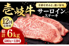 【全12回定期便】 壱岐牛 サーロインステーキ 500g（250g×2枚）《壱岐市》【株式会社イチヤマ】[JFE042] 定期便 赤身  肉 牛肉 サーロイン ステーキ 焼肉 焼き肉 BBQ 372000 372000円