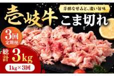 【全3回定期便】 壱岐牛 こま切れ （バラ） 1kg《壱岐市》【株式会社イチヤマ】[JFE062] 定期便 赤身 肉 牛肉 細切れ 小間切れ BBQ 焼肉 焼き肉 93000 93000円