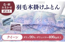 【訳あり】【クイーン】羽毛布団 本掛け シルバープリンセスダックダウン90%（色・柄おまかせ）《壱岐市》【富士新幸九州】 [JDH102] 羽毛 布団 ふとん 掛け布団 ダウン 寝具 訳アリ ワケあり クイーン 140000 140000円 [JDH102]