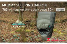 【高島屋選定品】〈富士新幸九州〉「FUGAKU」寝袋 650g ハンガリーホワイトダック ダウン90％・400dp（グレー×ブラック）《壱岐市》 アウトドア キャンプ 寝具 羽毛 [JFJ044] 235000 235000円