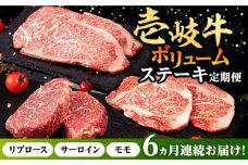 【全6回定期便】 壱岐牛 ステーキ 定期便（ボリューム） 《壱岐市》【株式会社イチヤマ】[JFE103] 定期便 モモ リブロース サーロイン 赤身 焼肉 焼き肉 ステーキ