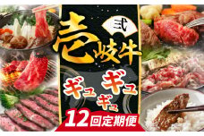 【全12回定期便】《100万》 壱岐牛 ギュギュギュ 定期便 （弐）《壱岐市》 肉 ステーキ 焼肉 しゃぶしゃぶ すき焼き 赤身 [JZX011]