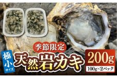 【25年11月以降発送】【予約受付中】【季節限定】 天然 岩カキ 100g×2パック（生食用）《壱岐市》【鈴の海庭】 牡蠣 カキ 岩牡蠣 貝 魚貝 海産物 おつまみ カキフライ 鍋 カキ鍋 牡蠣鍋 カキ飯 [JFV002]