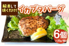 イカブタバーク 6個（120g/個）《壱岐市》【株式会社マルショウ】 イカ いか 烏賊 ハンバーグ 惣菜 冷凍 お弁当 ミンチ [JEW012]