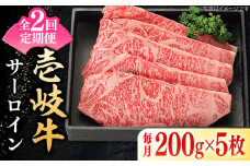 【全2回定期便】 特選 壱岐牛 サーロインステーキ 200g×5枚《壱岐市》【太陽商事】 肉 牛肉 サーロイン ステーキ サーロインステーキ 赤身 焼肉 焼き肉 定期便 [JDL110]