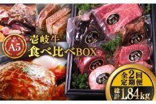 【全2回定期便】壱岐牛 A5ランク ギフトセット《壱岐市》【KRAZY MEAT】 ステーキ 赤身 牛肉 肉 贈答 プレゼント ギフト ハンバーグ ステーキ ジャーキー 詰め合わせ [JER089]