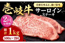 【全2回定期便】 壱岐牛 サーロインステーキ 500g（250g×2枚）《壱岐市》【株式会社イチヤマ】 肉 牛肉 サーロイン ステーキ 焼肉 BBQ [JFE109]